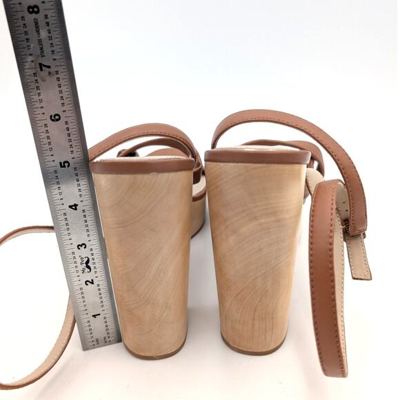 Paige Cayden Leather Ankle Strap Platform Sandals Women's Size US11 EU42 - Picture 4 of 10